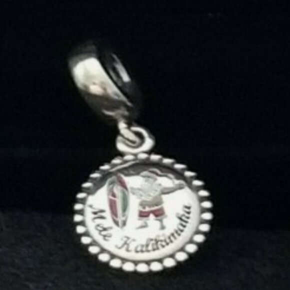 PANDORA Sterling Silver Hawaii Exclusive Santa Surf MELE KALIKIMAKA Merry Xmas - - Picture 4 of 9